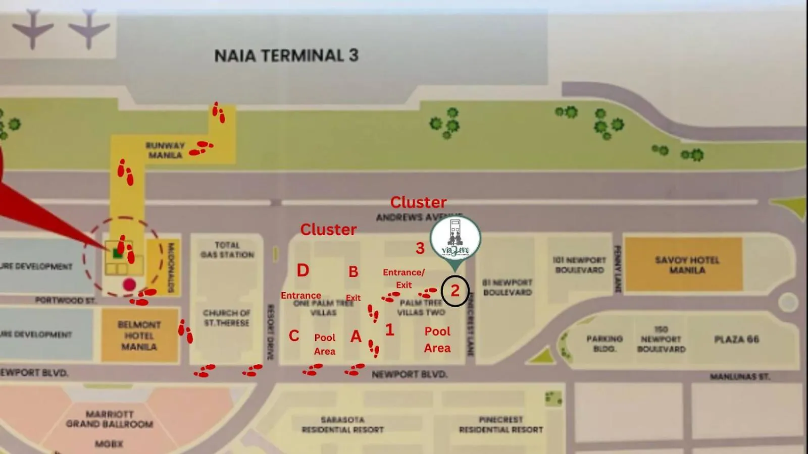 Two Palm Tree Villas Condominium - Studio 1O With Balcony - Across Terminal 3 Airport Manila